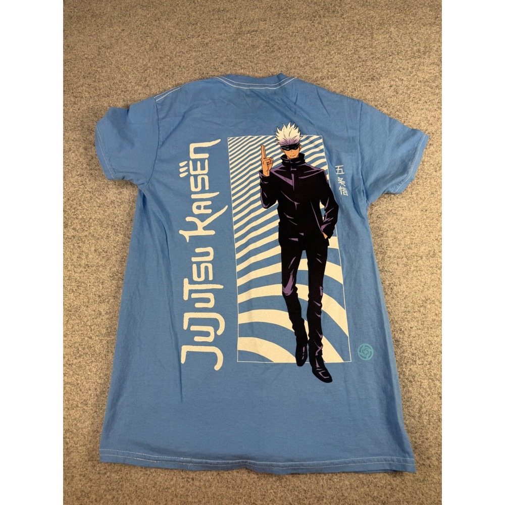 Jujutsu Kaisen Satoru Gojo Blue Graphic T-Shirt Mens Small Anime Tee - Picture 5 of 7